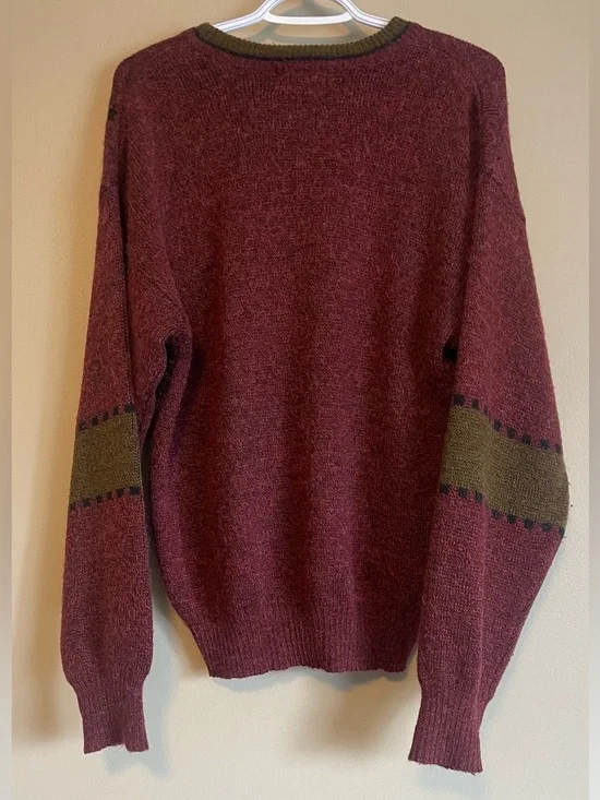 Vintage 80’s North Country by Eaton Novelty Cool Jazz Cat Wool Crewneck Sweater - Picture 7 of 8